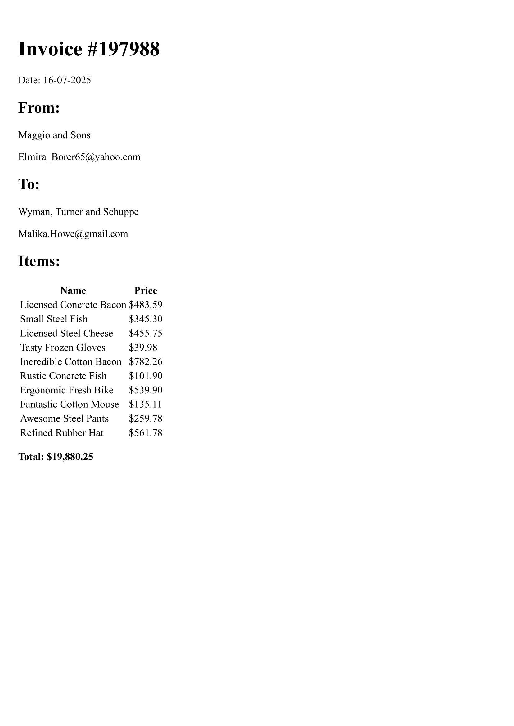 Simple PDF Template example rendered as PDF